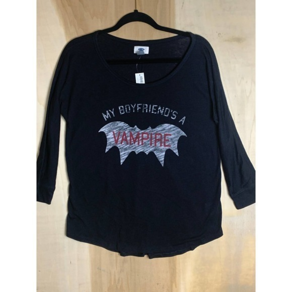 Old Navy Shirt Womens Medium Black Vampire
